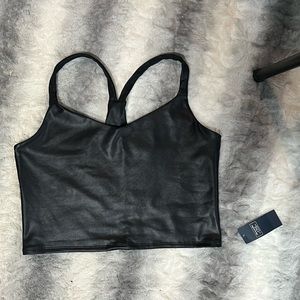 Abercrombie & Fitch // Medium // pleather crop tank